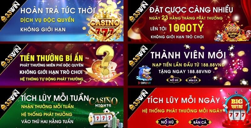 Đăng nhập 33win nhận thưởng cực lớn